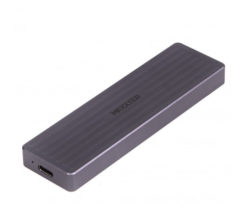 Зовнішня кишеня Maxxter M.2 NVMe PCIe, USB 3.2 Type-C, Metal, Black (EHDE-2280D-01)