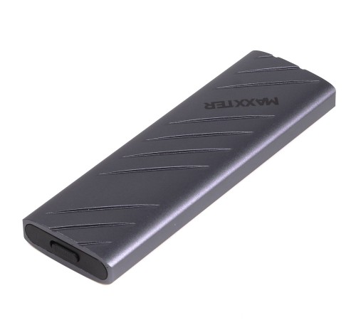 Зовнішня кишеня Maxxter M.2 NVMe PCIe, USB 3.2 Type-C, Metal, Black (EHDE-2280D-01)