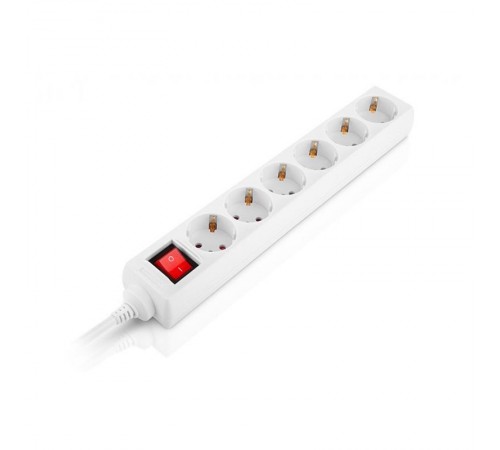 Фільтр живлення REAL-EL RS-6 Protect M 1.8м White (EL122300031) Фільтр живлення REAL-EL RS-6 Protect M 1.8м White (EL122300031)