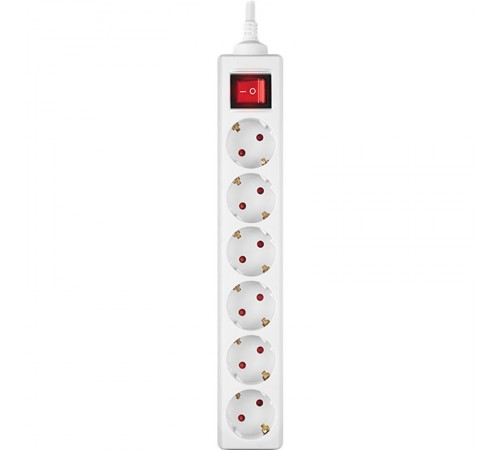 Фільтр живлення REAL-EL RS-6 Protect M 1.8м White (EL122300031) Фільтр живлення REAL-EL RS-6 Protect M 1.8м White (EL122300031)