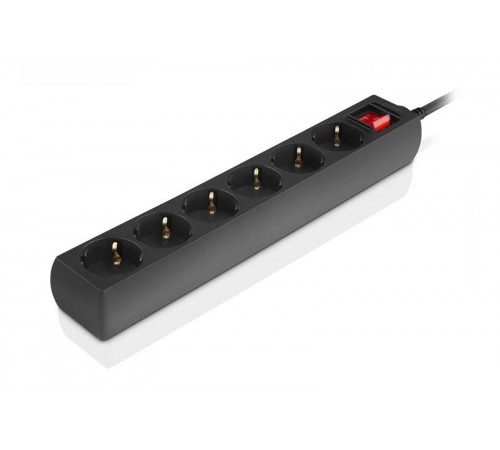 Фільтр живлення REAL-EL RS-6 Protect M 3м Black (EL122300034) Фільтр живлення REAL-EL RS-6 Protect M 3м Black (EL122300034)