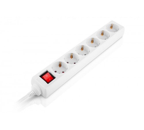 Фільтр живлення REAL-EL RS-6 Protect M 5м White (EL122300035) Фільтр живлення REAL-EL RS-6 Protect M 5м White (EL122300035)