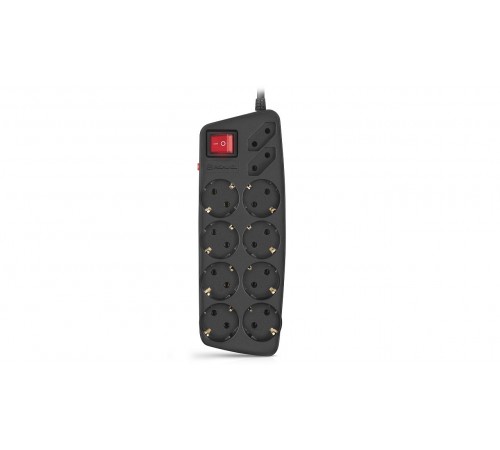 Фільтр живлення REAL-EL RS-10 Protect 1.8 м Black