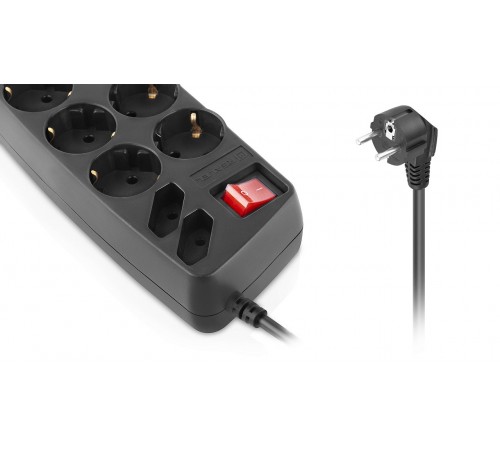 Фільтр живлення REAL-EL RS-10 Protect 3 м Black