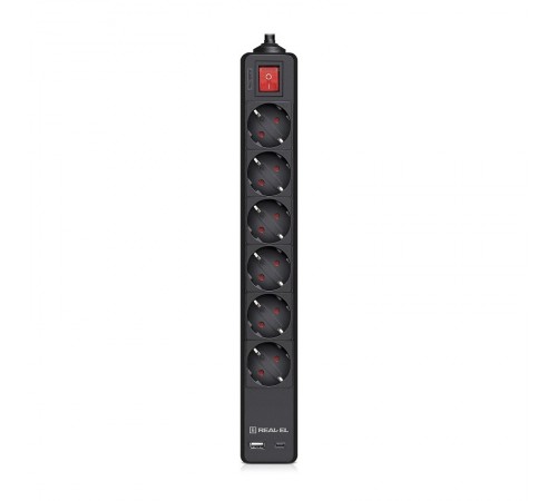 Фільтр живлення REAL-EL RS-Protect 605 3м Black (EL122300041) Фільтр живлення REAL-EL RS-Protect 605 3м Black (EL122300041)