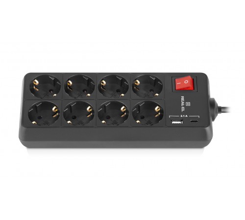 Фільтр живлення REAL-EL RS-Protect 805 1.8м Black (EL122300042) Фільтр живлення REAL-EL RS-Protect 805 1.8м Black (EL122300042)