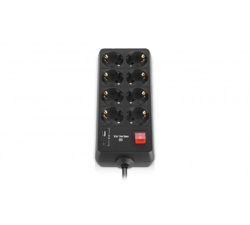 Фільтр живлення REAL-EL RS-Protect 805 1.8м Black (EL122300042) Фільтр живлення REAL-EL RS-Protect 805 1.8м Black (EL122300042)