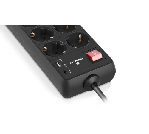 Фільтр живлення REAL-EL RS-Protect 805 3м Black (EL122300043) Фільтр живлення REAL-EL RS-Protect 805 3м Black (EL122300043)