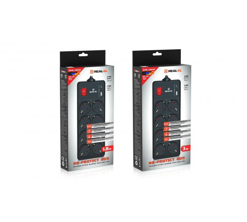 Фільтр живлення REAL-EL RS-Protect 805 3м Black (EL122300043) Фільтр живлення REAL-EL RS-Protect 805 3м Black (EL122300043)