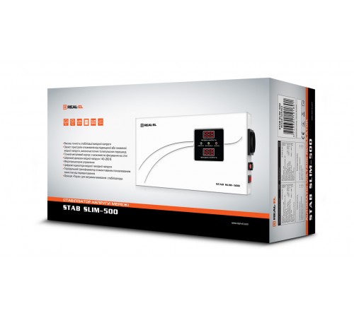 Стабілізатор REAL-EL STAB SLIM-500 White