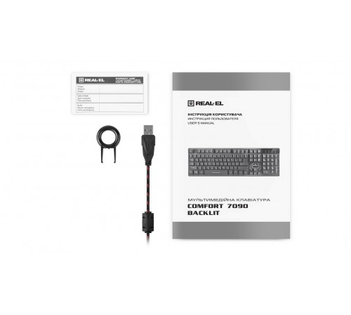 Клавіатура REAL-EL Comfort 7090 Backlit Black (EL123100031)