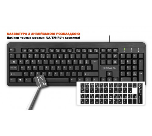 Комплект (клавіатура, миша) REAL-EL Standard 504 Kit Black (EL123100037)