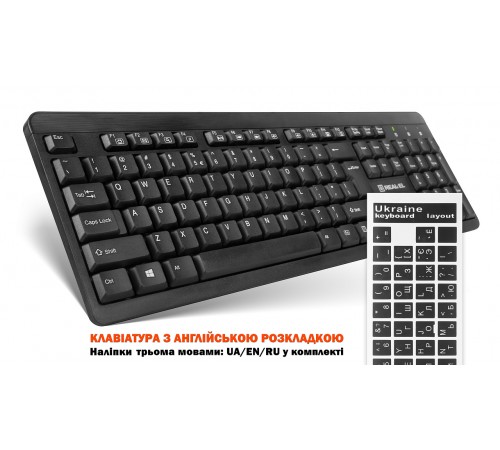 Комплект (клавіатура, миша) REAL-EL Standard 504 Kit Black (EL123100037)