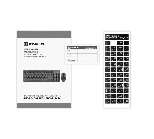 Комплект (клавіатура, миша) REAL-EL Standard 504 Kit Black (EL123100037)