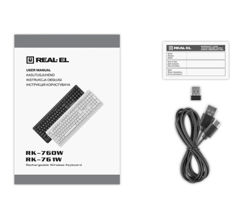 Клавіатура бездротова REAL-EL RK-760W Black