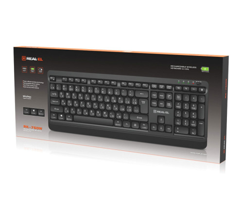 Клавіатура бездротова REAL-EL RK-760W Black