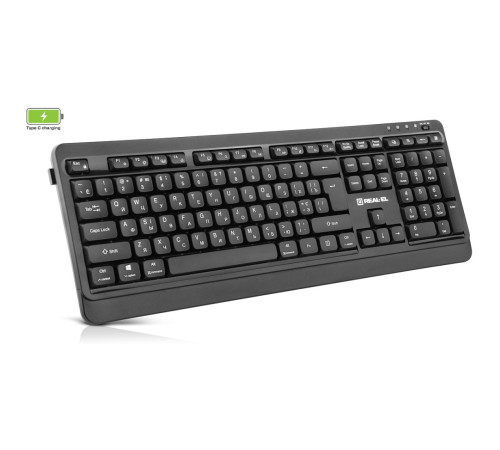 Клавіатура бездротова REAL-EL RK-760W Black