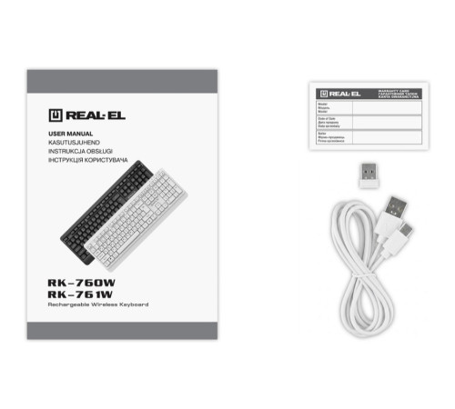 Клавіатура бездротова REAL-EL RK-761W White