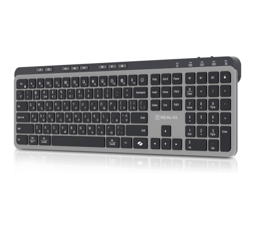 Клавіатура бездротова REAL-EL RK-737W Black/Grey