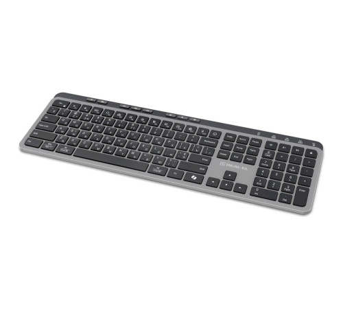 Клавіатура бездротова REAL-EL RK-737W Black/Grey
