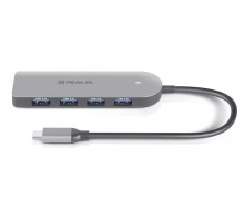 USB-хаб REAL-EL CQ-415 USB Type-C 4-в-1