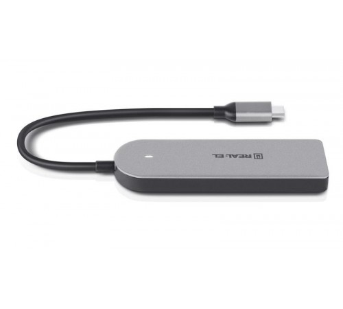 USB-хаб REAL-EL CQ-415 USB Type-C 4-в-1 USB-хаб REAL-EL CQ-415 USB Type-C 4-в-1