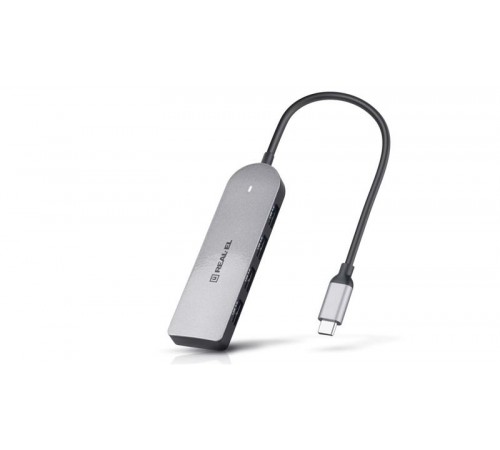 USB-хаб REAL-EL CQ-415 USB Type-C 4-в-1 USB-хаб REAL-EL CQ-415 USB Type-C 4-в-1