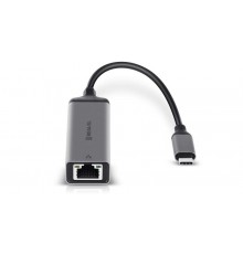 Мережевий адаптер REAL-EL CE-150 USB Type-C - RJ45 (M/F), 0.1 м, Black (EL123110004)