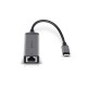 Мережевий адаптер REAL-EL CE-150 USB Type-C - RJ45 (M/F), 0.1 м, Black (EL123110004)
