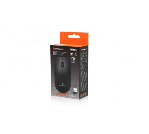 Миша бездротова REAL-EL RM-313 W Black