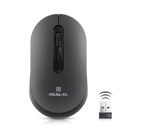 Миша бездротова REAL-EL RM-470W Dark Gray