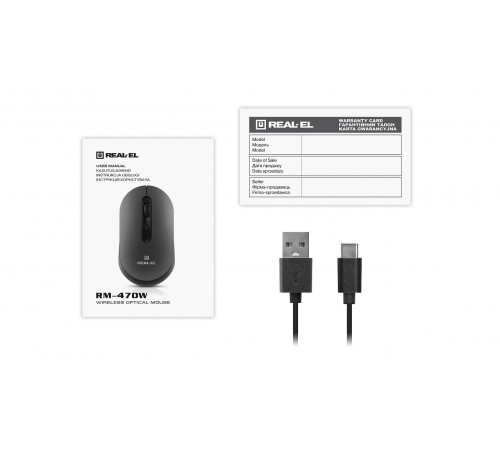 Миша бездротова REAL-EL RM-470W Dark Gray