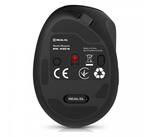 Миша бездротова REAL-EL RM-490W Black
