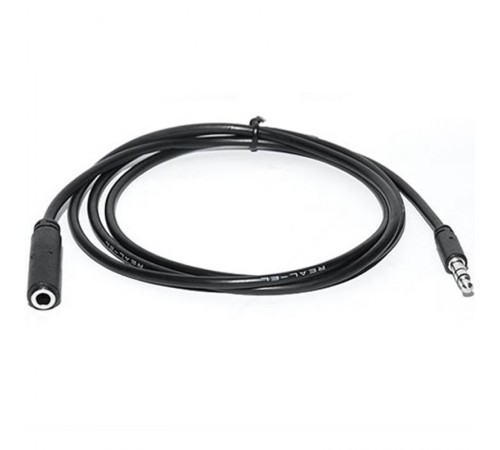 Аудіо-кабель REAL-EL Audio Pro 3.5 мм - 3.5 мм (M/F), 1 м, чорний (EL123500041)
