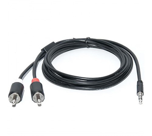 Аудіо-кабель REAL-EL Audio Pro 3.5 мм - 2xRCA (M/M), 1.8 м, чорний (EL123500042)