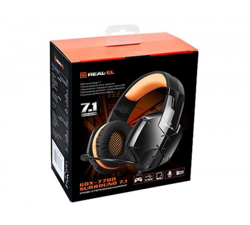Гарнітура REAL-EL GDX-7700 Black/Orange