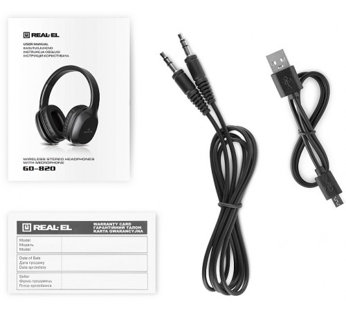 Bluetooth-гарнітура REAL-EL GD-820 Black