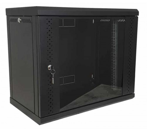 Шафа настінна EServer 9U 600х350х503 (скло) (ES-Е935B)