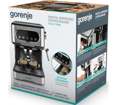 Кавоварка ріжкова Gorenje ESCM15DBK