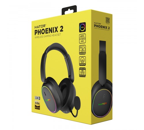 Гарнiтура Hator Phoenix 2 Wireless Black (ESH40)