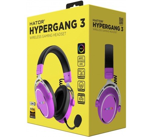 Гарнiтура Hator Hypergang 3 Wireless Violet (ESH52)