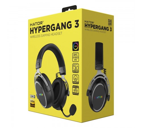 Гарнiтура Hator Hypergang 3 Wireless Black (ESH55)