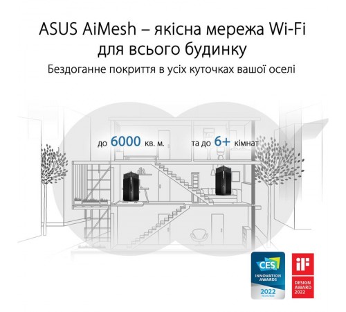 Wi-Fi Mesh-система Asus ZenWiFi Pro ET12 1pk Black (90IG05Z0-MO3A10)