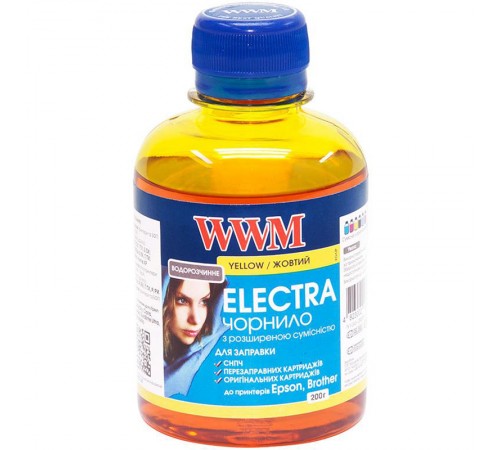 Чорнило WWM EPSON Universal Electra для Epson серій Stylus C/CX, T/TX, S/SX, Stylus Office B/BX, T/TX, Stylus Photo, Stylus Photo R/RX, T/TX, P/PX Yellow (EU/Y) 200г