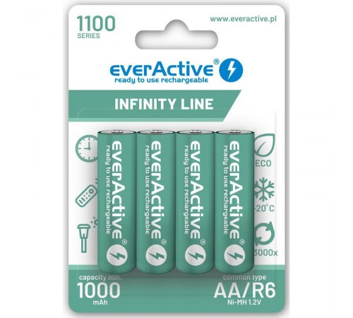 Акумулятор everActive AA/HR06 Ni-MH 1100mAh BL 4шт