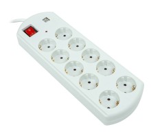 Фільтр живлення PowerPlant YS-N6065/5 (EX610556) 10 розеток, 2xUSB, 5 м, євростандарт, білий