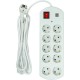 Фільтр живлення PowerPlant YS-N6065/5 (EX610556) 10 розеток, 2xUSB, 5 м, євростандарт, білий
