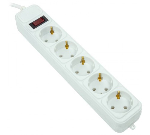 Фільтр живлення PowerPlant JY-1056/5B 5 розеток, 5м 100% медь, White (EX610587)