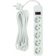 Фільтр живлення PowerPlant JY-1056/5B 5 розеток, 5м 100% медь, White (EX610587)