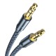 Аудіо-кабель Essager Monster 3.5 мм - 3.5 мм (M/M), 1.2 м, Blue (EYP35-DY0G)